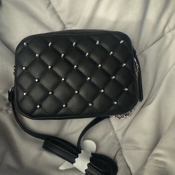 Rebecca Minkoff Handbags - Rebecca Minkoff Black Quilted Crossbody Bag with Silver Studs